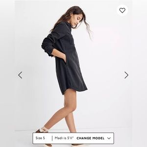 Madewell Black Denim Shirtdress